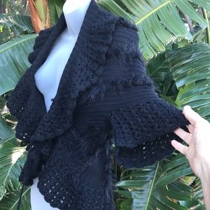 David Kahn Crochet and rabbit for peplum sweater or jacket